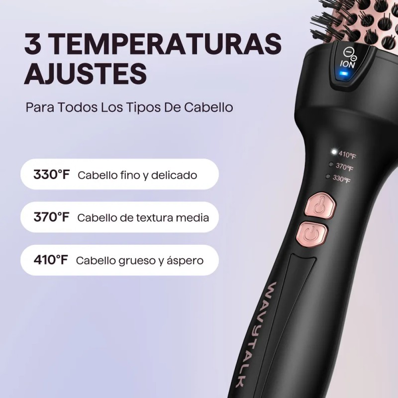 Cepillo Térmico Wavytalk De 1.5 Pulgadas Para Un Aspecto Bri