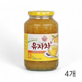 Ottogi 오뚜기 유자차 1kg X 4개 액상차 사무실 카페 과일차 Ottogi Yuja Tea 1kg X 4 Packs Liquid Tea Office Cafe Fruit Tea