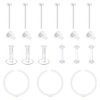 QWALIT Clear Cartilage Earrings - Plastic Hoop Earrings for Sports