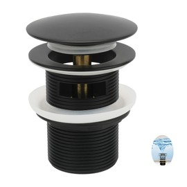 2025 Upgraded freestanding Bathtub Drainer, Removable Spring Drain Plug, Rust-Proof and Clog-Proof Quick Drain Dual Mode (for Most freestanding bathtubs) (Matte Black)