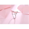 GemShadow Women Girls 925 Sterling Silver Adjustable Cat Ring