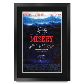 HWC Trading FR A3 Misery Kathy Bates James Caan Gifts Signed Autograph Film Memorabilia Print - A3 Framed