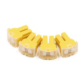 uxcell 4pcs 60A Yellow Plastic Casing Female PAL Cartridge Fuse for Auto Car Vehicle