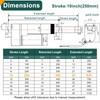 JQDML 10 Inch Stroke Linear Actuator 12V Heavy Duty 440lbs/2000N