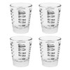 BTGLLAS Set of 4 Shot Glasses - Heavy Glass, Perfect