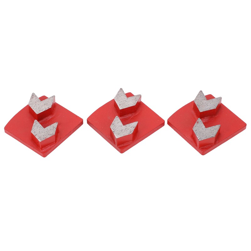 3Pcs Diamond Grinding Shoes Dovetail Concrete Aggreesive Cutting 2 Arrow