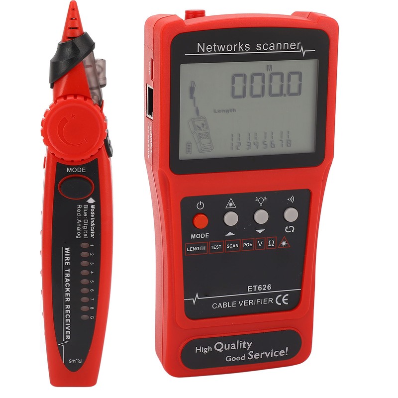 Network Cable Tester Tracer Kit Multifunctional CAT5 CAT6 Ethernet Wire