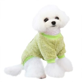 Izefia Dog Jumper Dog Clothes Fleece Dog Wool Jumper Winter Warm Sweatshirt with Bear Soft Pyjamas Fleece Jumper for Small Dogs Medium Dogs Cats