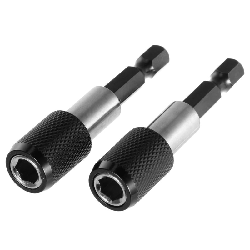 SHINEOFI 2sets Magnetic Screwdriver Bit Holder Extension Bar Quick Release