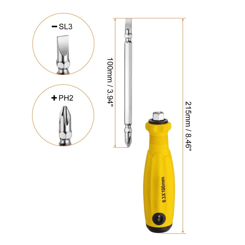 sourcing map 2 in 1 Screwdriver PH2 Phillips & SL3