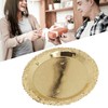 Round Decorative Dinner Plate Stainless Steel Storage Tray for Jewelry