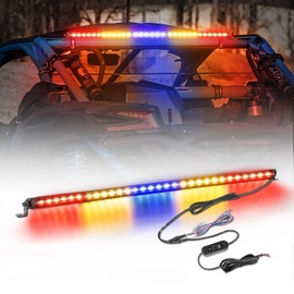 ACEC SHOP 30 Inch LED Chase Light Bar with Strobe Brake Reverse Turn Signal Light UTV Rear Chase Light for Can-Am Polaris RZR Ranger SxS Pickup 4x4 - Red Amber Blue