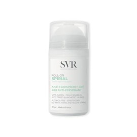 SVR Spirial Roll-On Antitranspirante para Axilas | Control de Sudoración hasta 48 Horas | Con Probióticos, Alantoína y Tierra de Diatomeas | Recargable | Piel Sensible | 50 ml