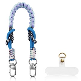 BIHRTC Phone Wristlet Strap with Built-in Keychain Tether Tab Hand Strap Phone Chain Wristlet Bracelet phone Bracelet Strap Phone Wrist Lanyard Cellphone Wrist Chain for Phone
