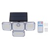 Solar Outdoor Street Light 4 Rotating Head Flexible Foldable IP64