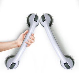 DZHPSRSZ 2Pack Grab Bars for Bathtubs and Showers,16In Heavy Shower Handle,Shower Grab Bar for Assisted Walking,Standing,Toileting,Shower Handles for Elderly Suction,Safety Bars for Showers and Walls