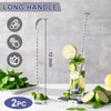 BRIOUT 2 Pcs Bar Spoon, 12 Inches Long Handle Drink