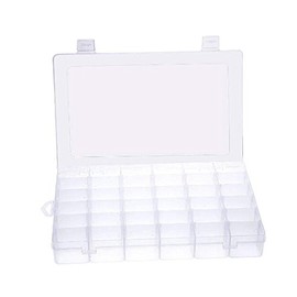 1Pcs 36 Grids Clear Plastic Jewelry Box Organizer Storage Container with Adjustable Dividers for Storage Earring Beads Sewing Craft Accessories