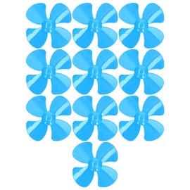 Plastic Propellers Pack of 10 Propellers 4 Blades Strong Wind Model Making Propellers Durable Materials Lightweight Wind Costume Headgear and Hats (Blue)