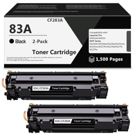 83A Black Toner Cartridges (2-Pack) Compatible Replacement for HP 83A CF283A Toner Cartridge Compatible with Laser Pro M125 M127 M201 M225 Series Printer