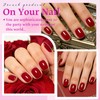 240PC Extra Short Press on Nail Square Red Fake Nails