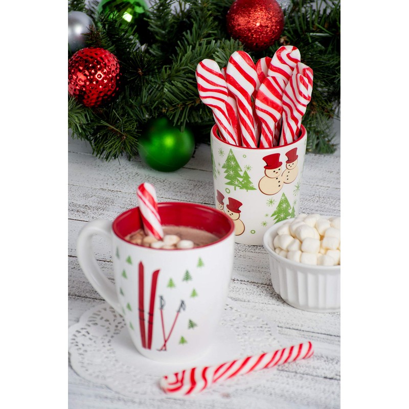Candy Cane Spoons Peppermint Flavored - 12 Count