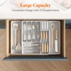 Lifewit Silverware Organizer for Kitchen Drawers, Expandable Utensil Tray with