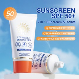Sunscreen SPF 50+, Sun Cream SPF 50 PA+++, Ultra Lightweight Sun Protection for Face & Body, Refreshing Sunscreen, Non-Greasy & Water Resistan, Without White Cast, Moisturising UV Defence
