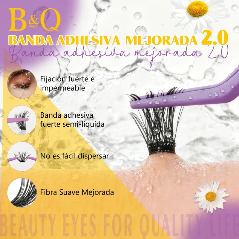 Extensiones De Pestañas Autoadhesivas Velvet B&Q pestañas bq Kit Larga
