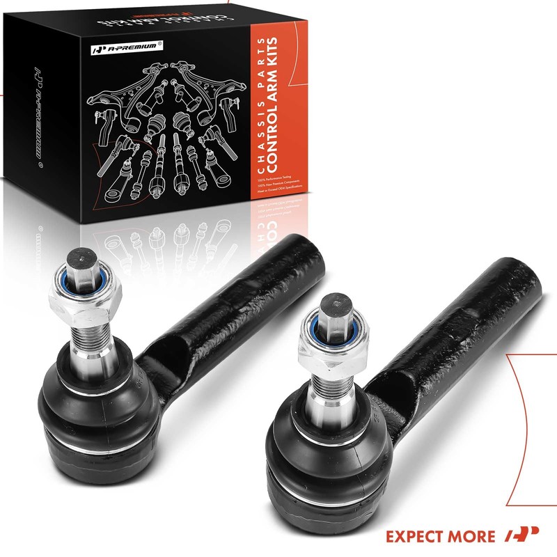 A-Premium 2 x Front Outer Tie Rod Ends, Compatible with