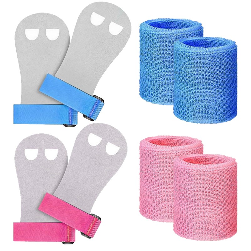 JSTHHTT 2 Sets Griffpads Kinder Reckriemchen Turnen Mädchen Reck Handschuhe