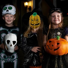 ledmomo Pumpkin Mask, Glowing Cosplay, LED, Mask, Halloween Party, Masquerade Ball, School Festival