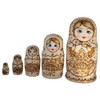 Semenowskaya Rospis Matryoshka Babuschka Matryoshka Wooden Figures Sunflower 5 Dolls