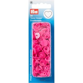 Prym 393347 Nähfrei-Druckknopf Color Snaps Herz pink, Kunststoff, One Size