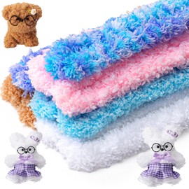 VitalCozy 10 Pcs 39.37 Inches Jumbo Coral Fleece Material Pipe Cleaners Chenille Stems Pipe Cleaner Craft Pipe Stems DIY Projects and Craft Supplies Decorations(Vibrant Color)