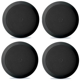 Pyle 4) NEW Pyle PDIC81RDBK 250W 8 Inch Flush In-Wall In-Ceiling Black Speakers Four