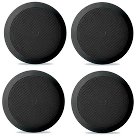 Pyle 4) NEW Pyle PDIC81RDBK 250W 8 Inch Flush In-Wall In-Ceiling Black Speakers Four