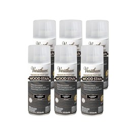 Varathane 392512-6PK Premium Fast Dry Wood Stain Spray, 10.25 oz, Carbon Gray, 6 Pack