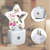 Hummingbird Flower Night Lights Plug into Wall with Dusk to