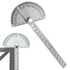 Stainless Steel Protractor 0-180 Degrees, Woodworking Ruler Angle Finder, Metal