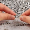 Song Xi 1200pcs Silver Letter Beads for Bracelets, 4x7mm Black