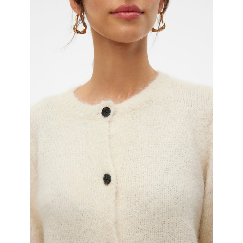 VERO MODA Women's Vmnovah LS O-Neck Button Cardi Ga Noos