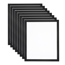MECCANIXITY 10pcs Self Adhesive Magnetic Poster Frame Wall Sign Holder, 8.5"x11" Magnetic Picture Frame Document Display Window Sign Wall Mount for Home Office Store Restaurant,Black