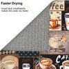 Boho Coffee Dish Drying Mat, Highly Absorbent Microfiber Kitchen Counter