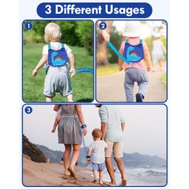 Lehoo Castle Lehoo Castle Toddler Leash, Dinosaur Child Leash, Toddler Harness, Child Harness and Leash, Anti Lost Wrist Link, Kid Leashes for Walking