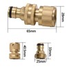 Comimark 2 pc Heavy-Duty Rust Resistant Brass Garden Water Pipe