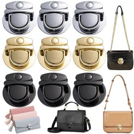 anme 9 Wallet Twist Lock Locks, Wallet Closure Twist Lock Attachment Wallet Lock, Used for Leather Handbags, Wallets, Handbags, Scrapbooks, Crafts, DIY Projects