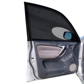 EcoNour Car Front Side Window Sun Shades Compatible for Toyota Rav4 | 2Pack Breathable Super Stretchy Mesh Sun Shade | Heat Block UV Protection Car Window Screen Covers | Mosquito Net Curtains