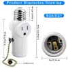 Light Socket Outlet Adapter, E26/E27 Bulb Plug Adapter, Light Socket