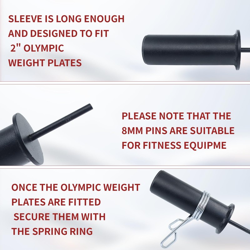 FNKTEK Weight Stack Pin And Spring Collar Weight Stack Extender